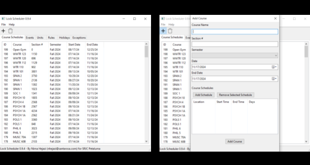 Importing scheduling data from the two source systems into Lock Scheduler.